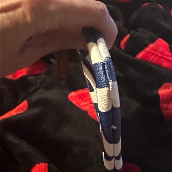 Dooney & Bourke Navy and White Chevron Clutch - Picture 6 of 11